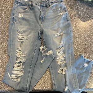 American Eagle Outfitters Ripped Gray Skinny Jeans